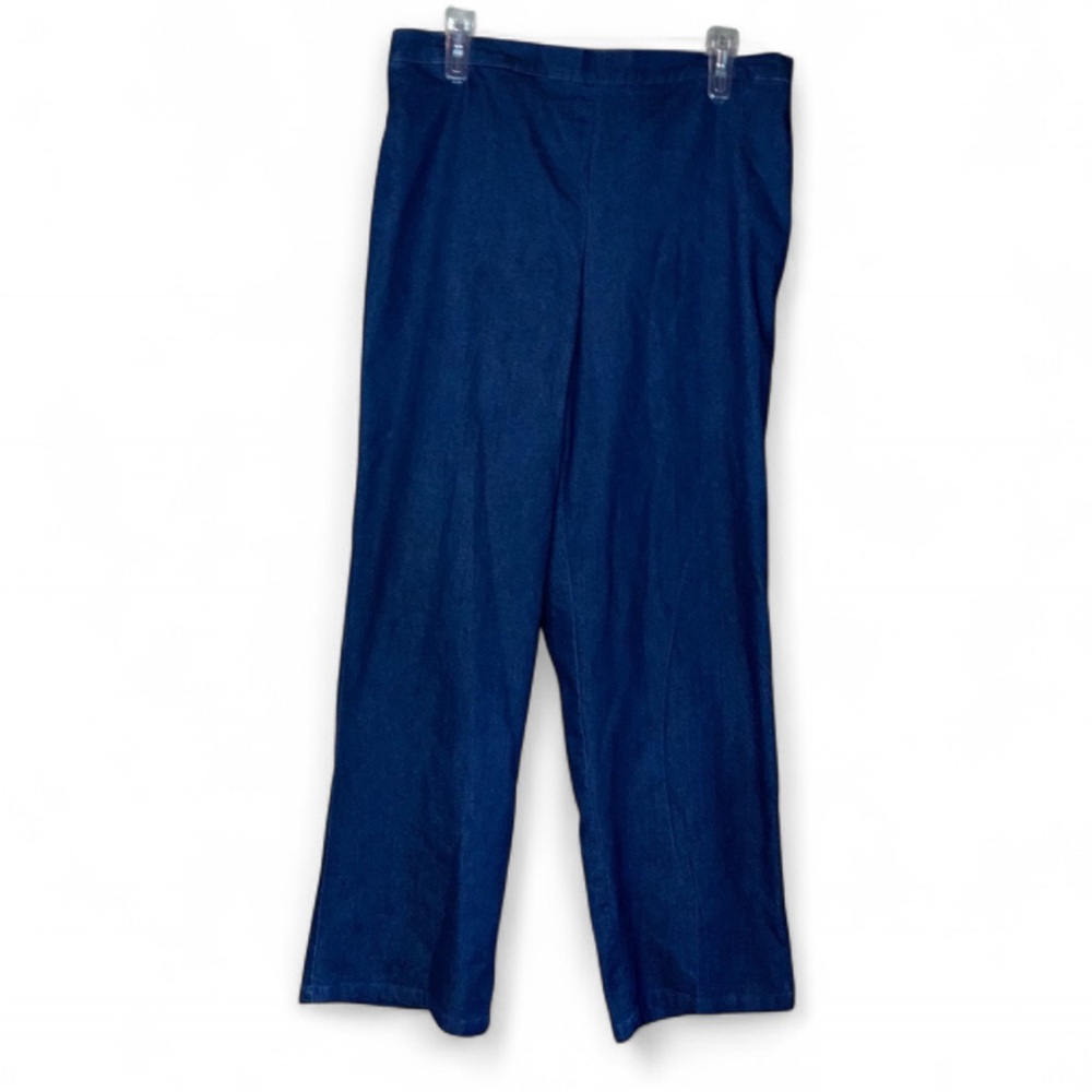Alfred Dunner Elastic Waist Straight Leg Pull on Jean 14